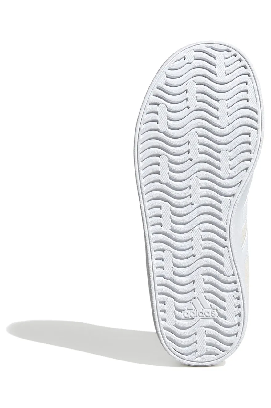 Sneakers beige in pelle con strisce bianche Adidas VL Court 3 K