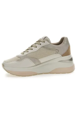 Sneakers Beige in pelle zeppa comfort Pittarello capsule Benny