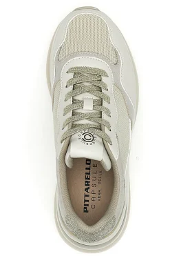 Sneakers Beige in pelle zeppa comfort Pittarello capsule Benny