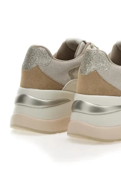 Sneakers Beige in pelle zeppa comfort Pittarello capsule Benny