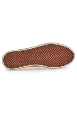 Sneakers beige in pizzo con suola corda Energy E132