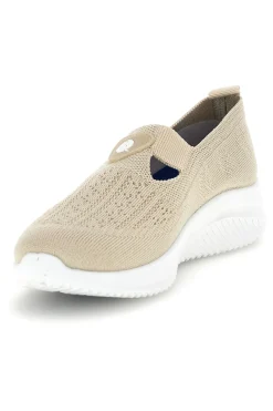 Sneakers beige in tessuto traforato Canguro CA1227
