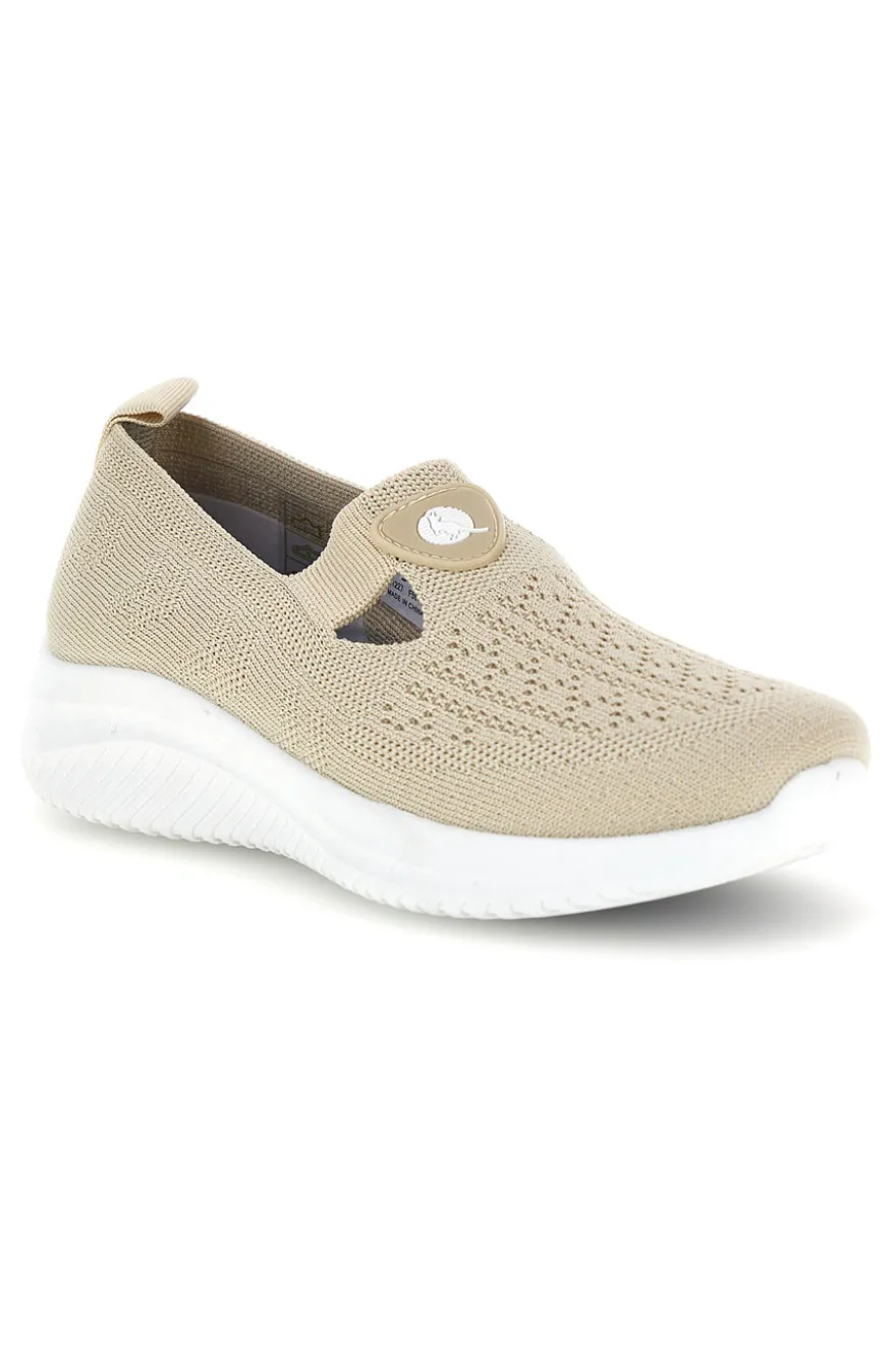 Sneakers beige in tessuto traforato Canguro CA1227