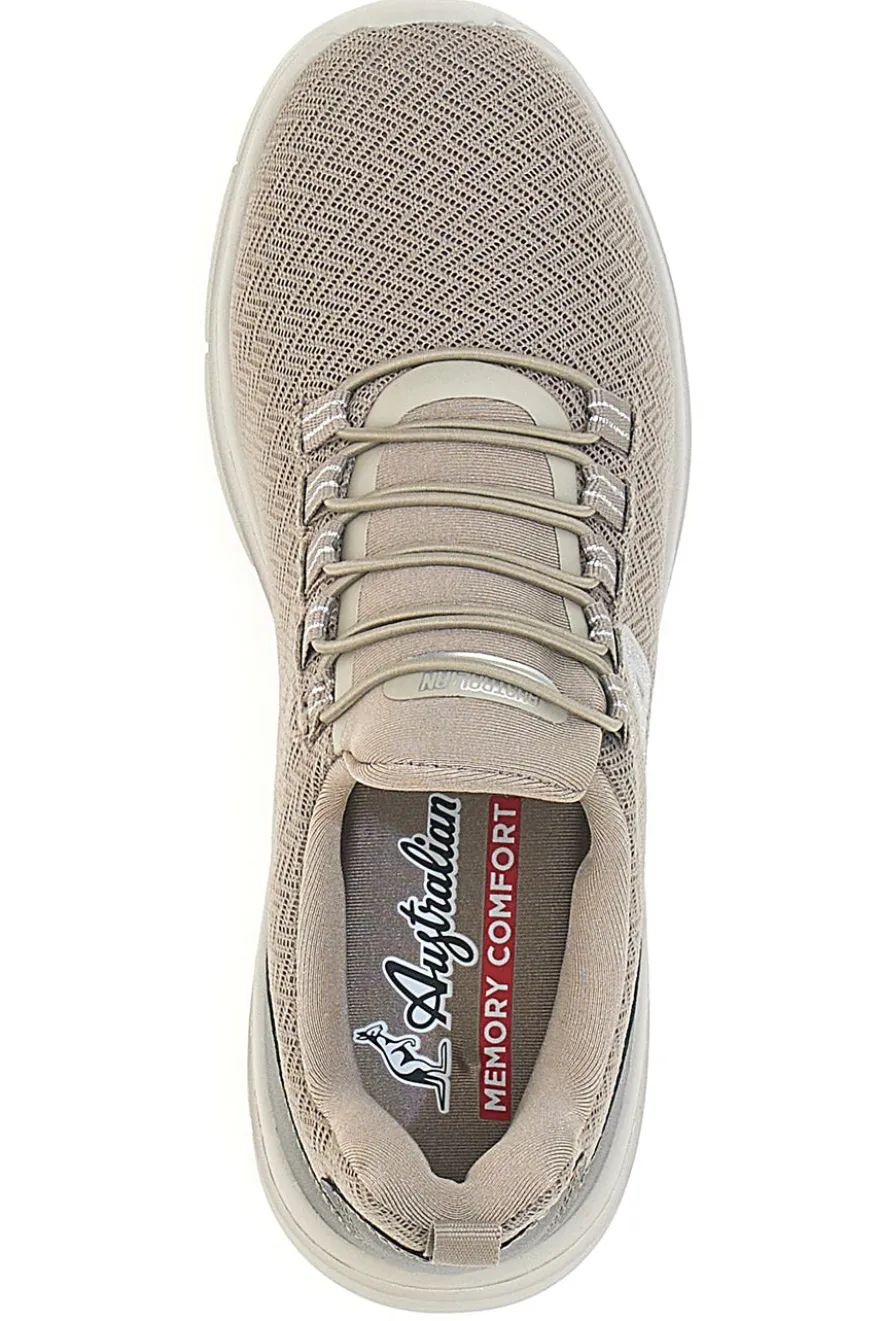 Sneakers beige in tessuto tecnico con lacci elasticizzati Australian AU52W502