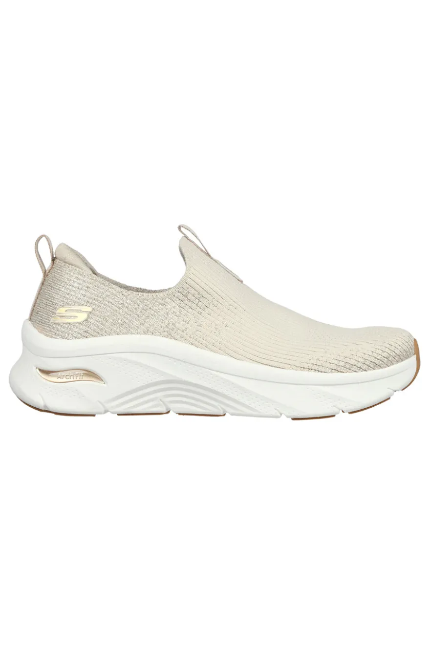 Sneakers Beige Skechers Arch Fit D'Lux Walker Glimmer Dust
