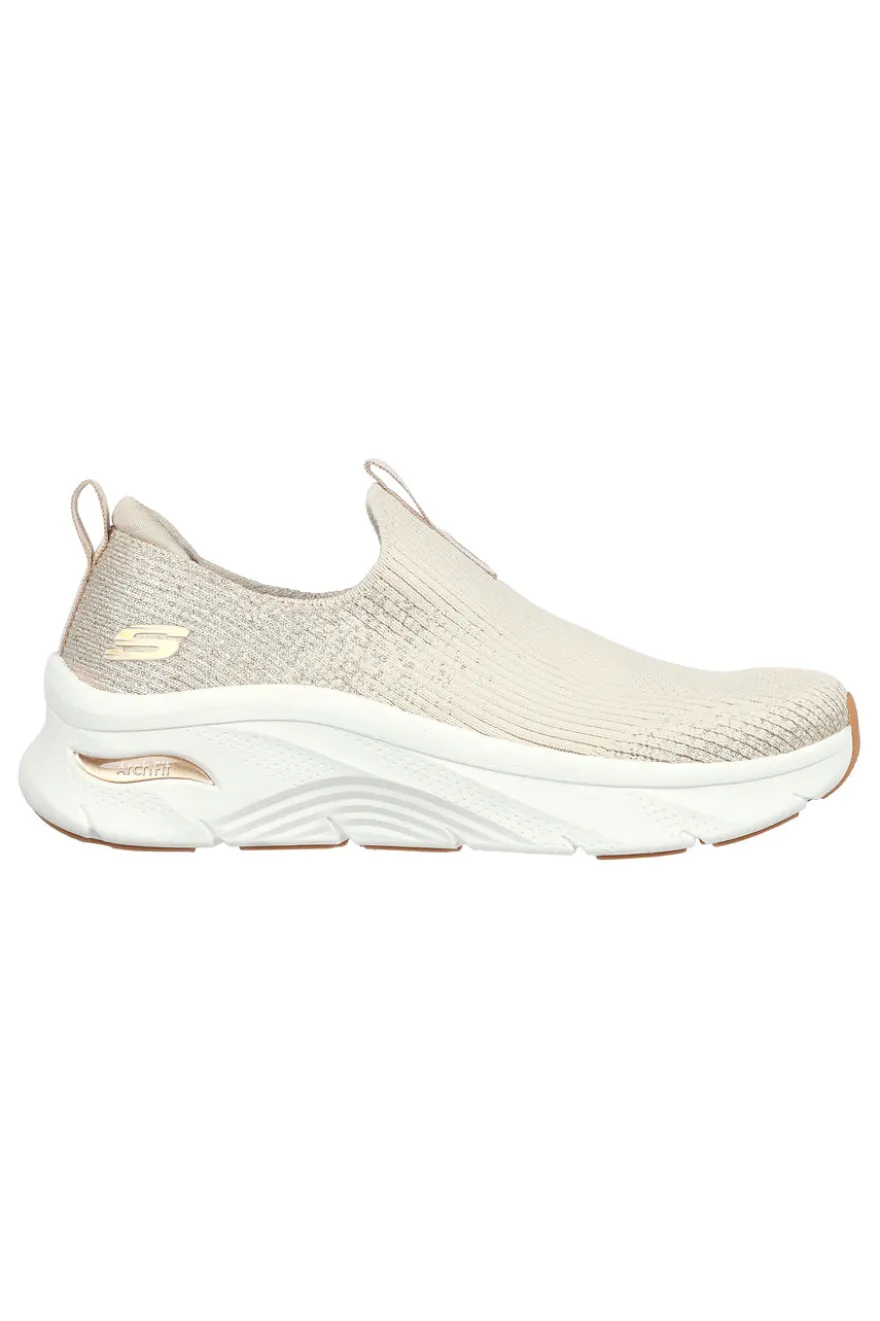 Sneakers Beige Skechers Relaxed Fit: Arch Fit D'Lux - Glimmer Dust