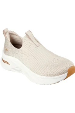 Sneakers Beige Skechers Relaxed Fit: Arch Fit D'Lux - Glimmer Dust