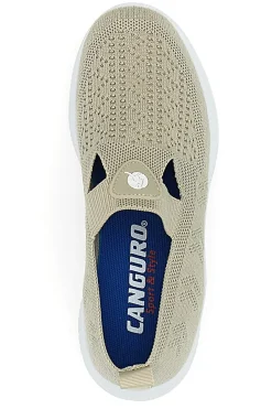 Sneakers Beige Slip On con Tomaia Effetto Ricamo CANGURO CA1227