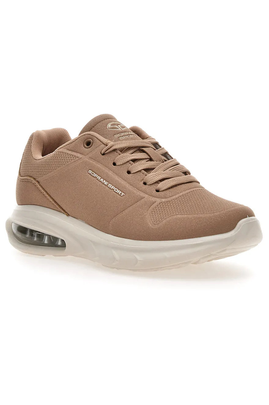 Sneakers Beige Soprani Sport Pau Glitter