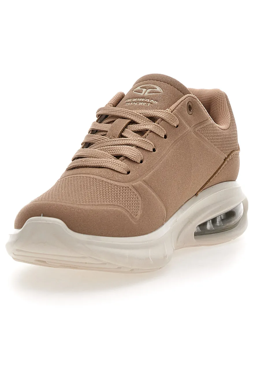 Sneakers Beige Soprani Sport Pau Glitter