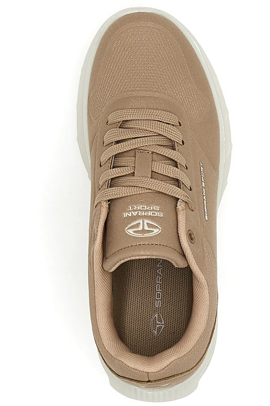 Sneakers Beige Soprani Sport Pau Glitter