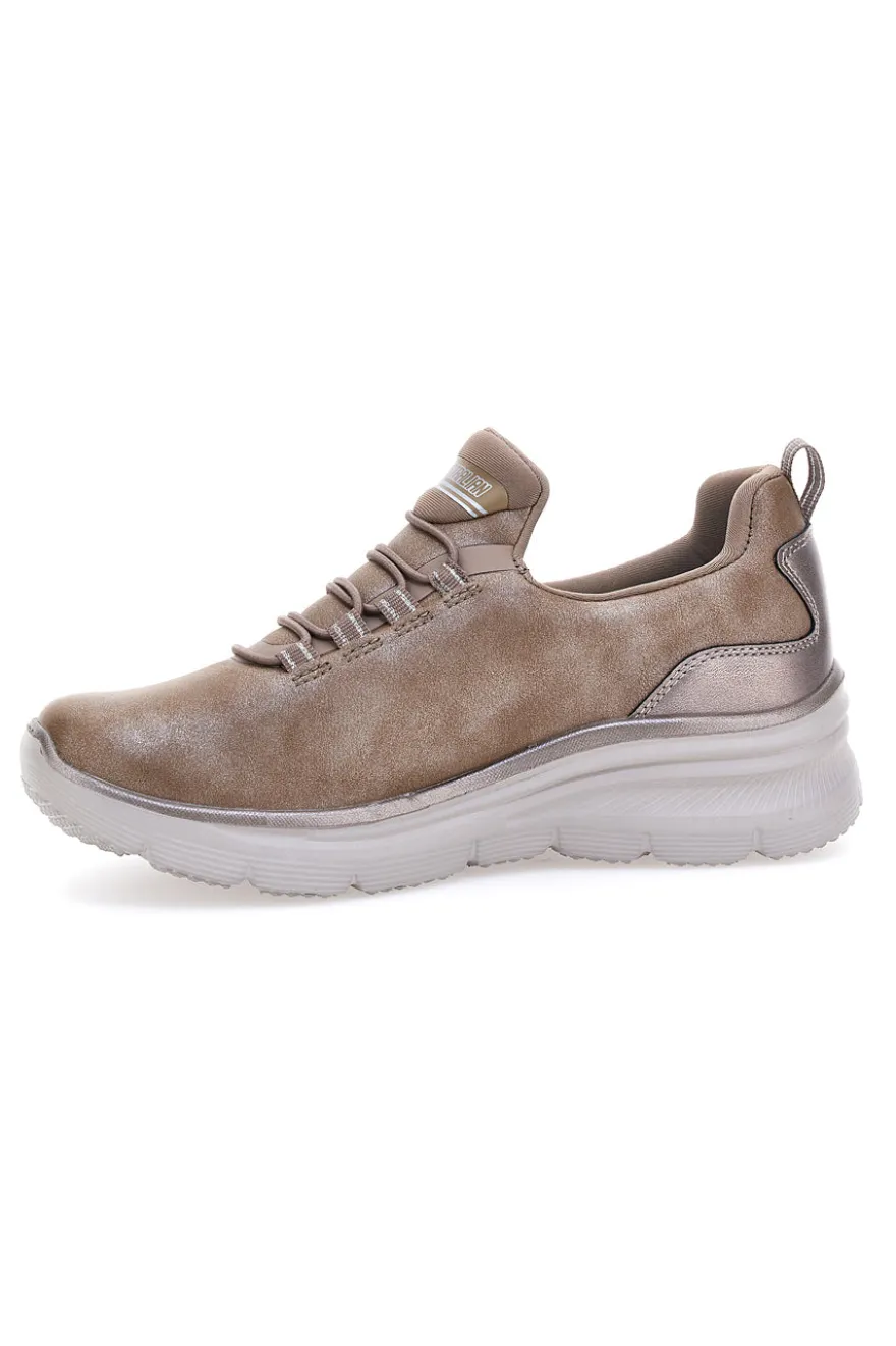 Sneakers beige traspiranti con memory comfort e lacci elasticizzati Australian AU52W511