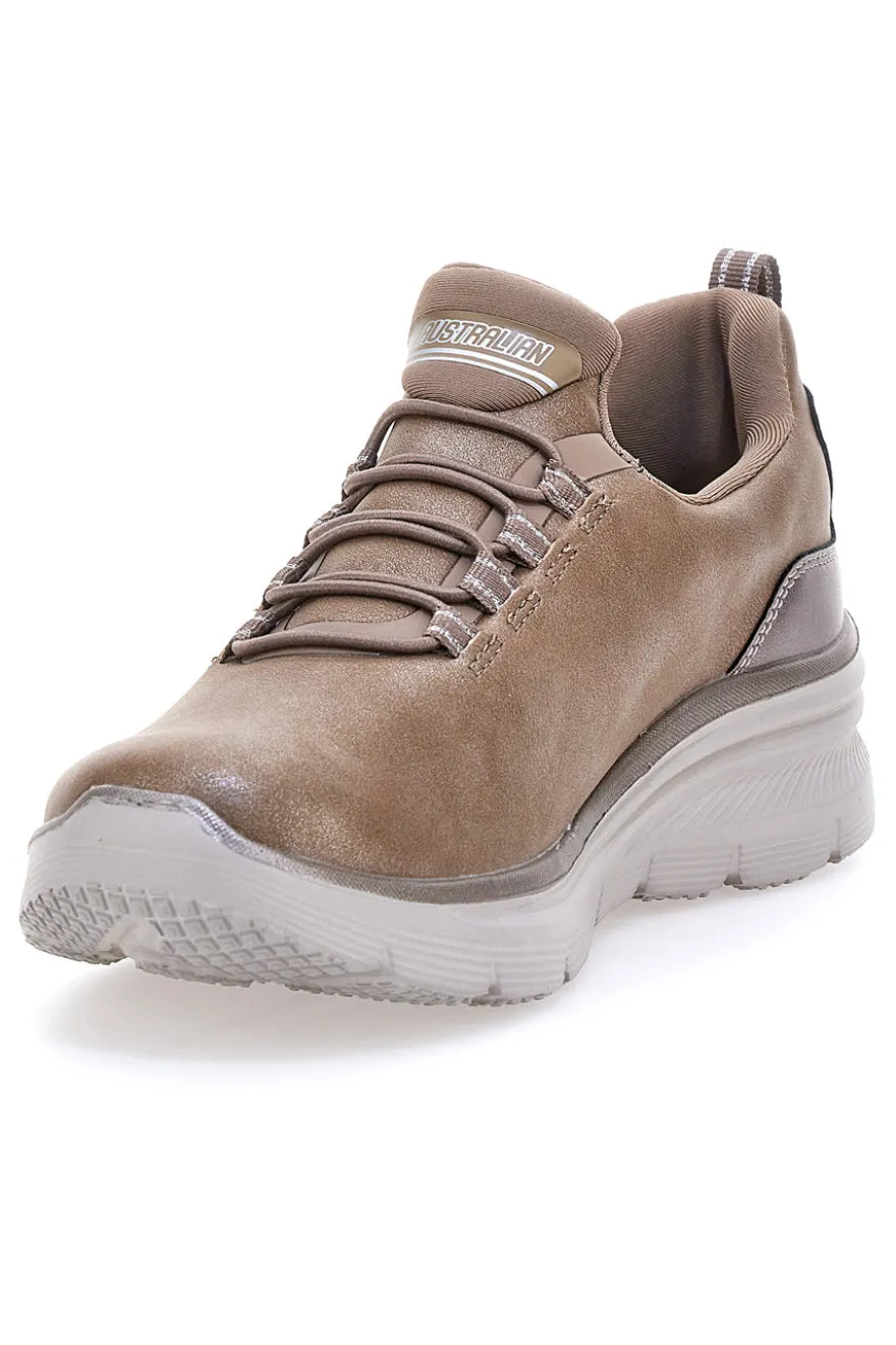 Sneakers beige traspiranti con memory comfort e lacci elasticizzati Australian AU52W511