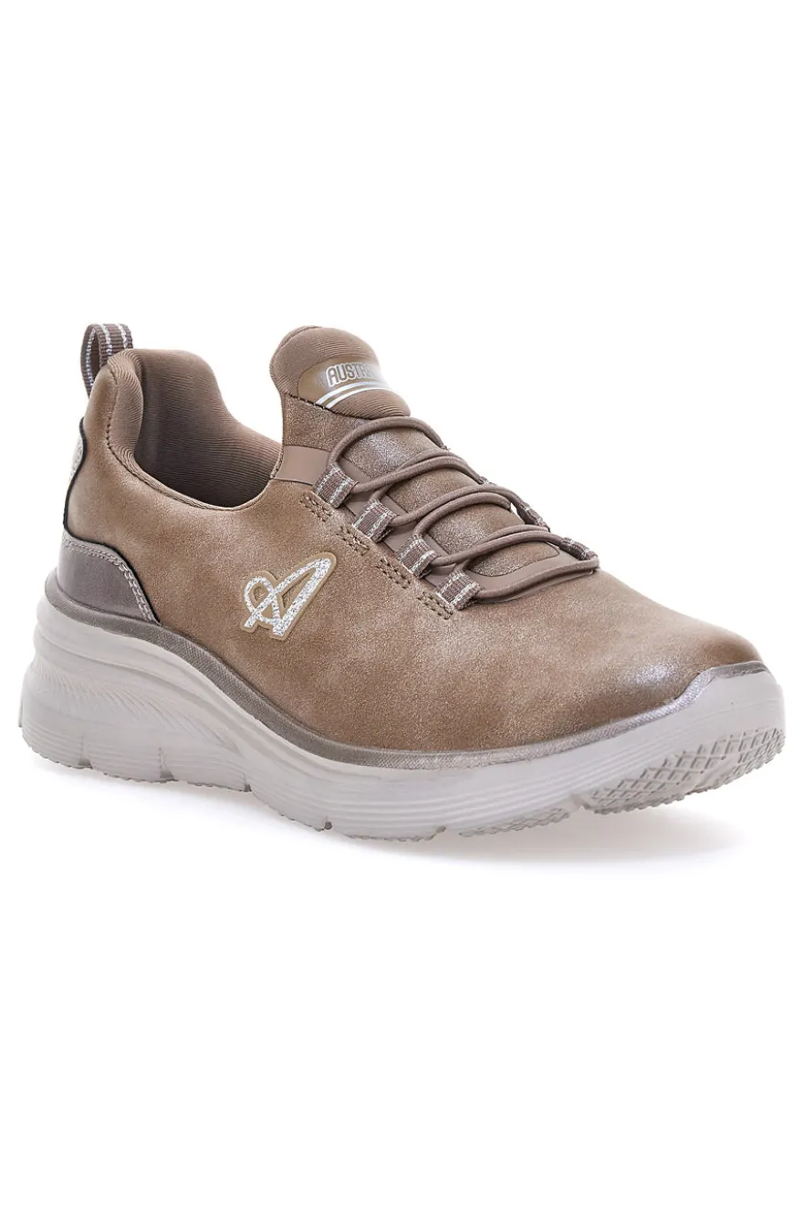 Sneakers beige traspiranti con memory comfort e lacci elasticizzati Australian AU52W511