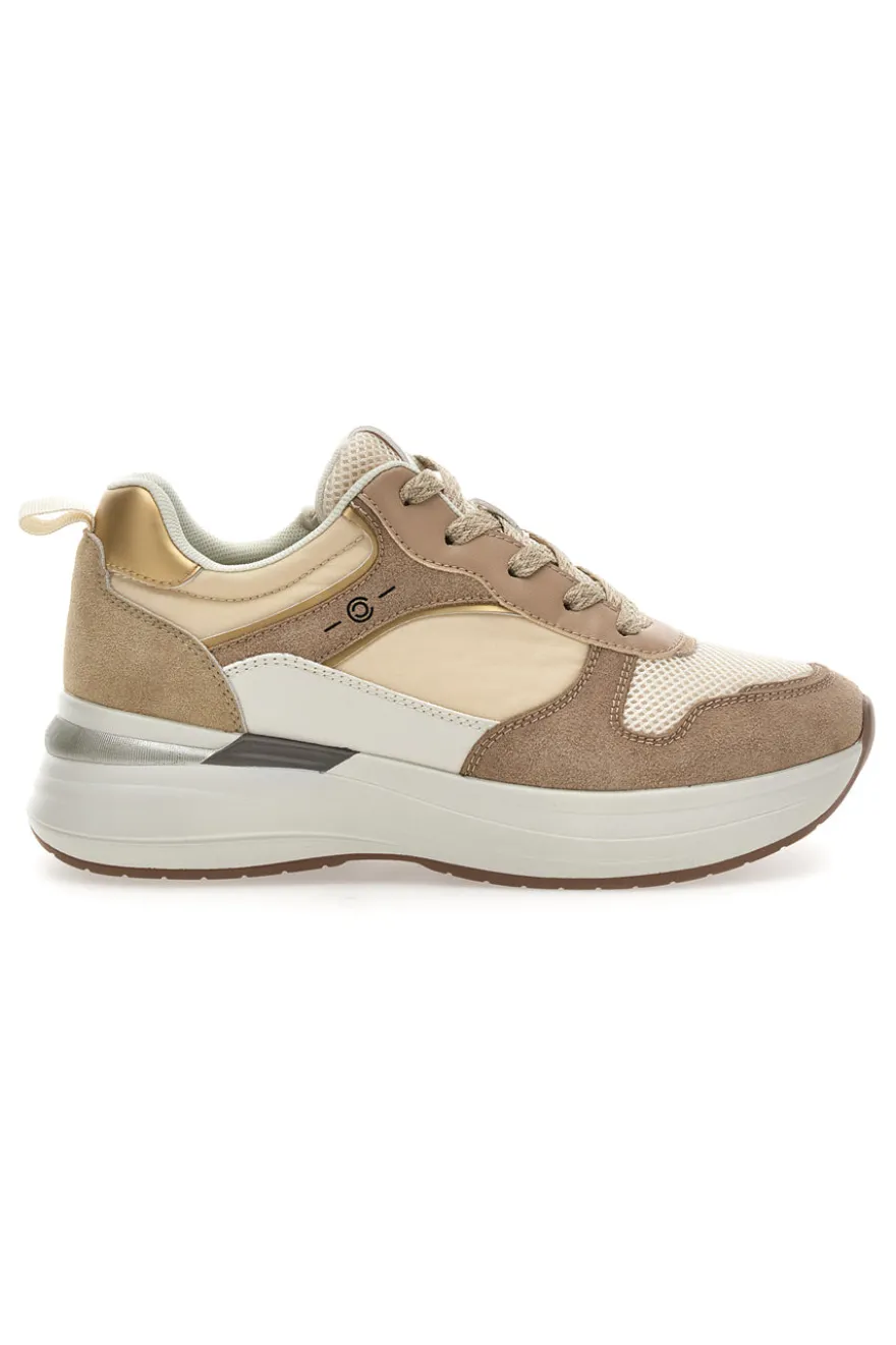 Sneakers Beige zeppa comfort Pittarello capsule Kendy