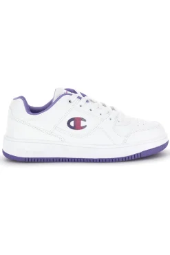 Sneakers bianca dettagli viola Champion RD18 Low G GS