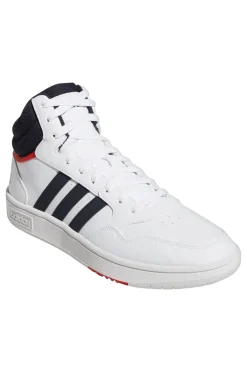 Sneakers Bianche Alte con Lacci Adidas Hoops 3.0 Mid