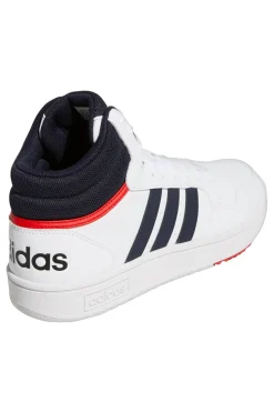 Sneakers Bianche Alte con Lacci Adidas Hoops 3.0 Mid