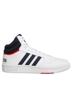 Sneakers Bianche Alte con Lacci Adidas Hoops 3.0 Mid