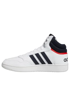 Sneakers Bianche Alte con Lacci Adidas Hoops 3.0 Mid