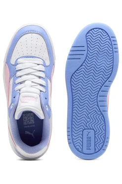 Sneakers bianche azzurre e rosa Puma Caven III Block Jr