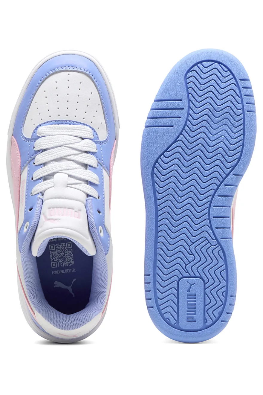 Sneakers bianche azzurre e rosa Puma Caven III Block Jr
