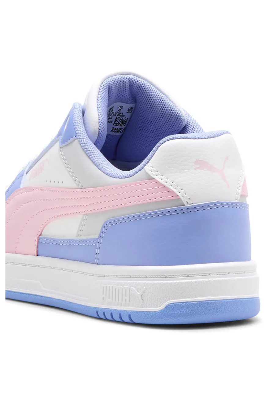 Sneakers bianche azzurre e rosa Puma Caven III Block Jr