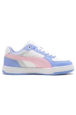 Sneakers bianche azzurre e rosa Puma Caven III Block Jr