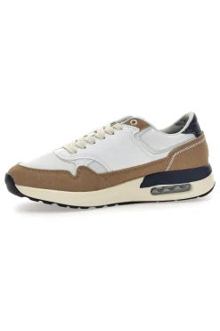 Sneakers bianche beige e blu Beverly Hills Polo Club Team Mix