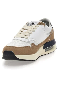Sneakers bianche beige e blu Beverly Hills Polo Club Team Mix