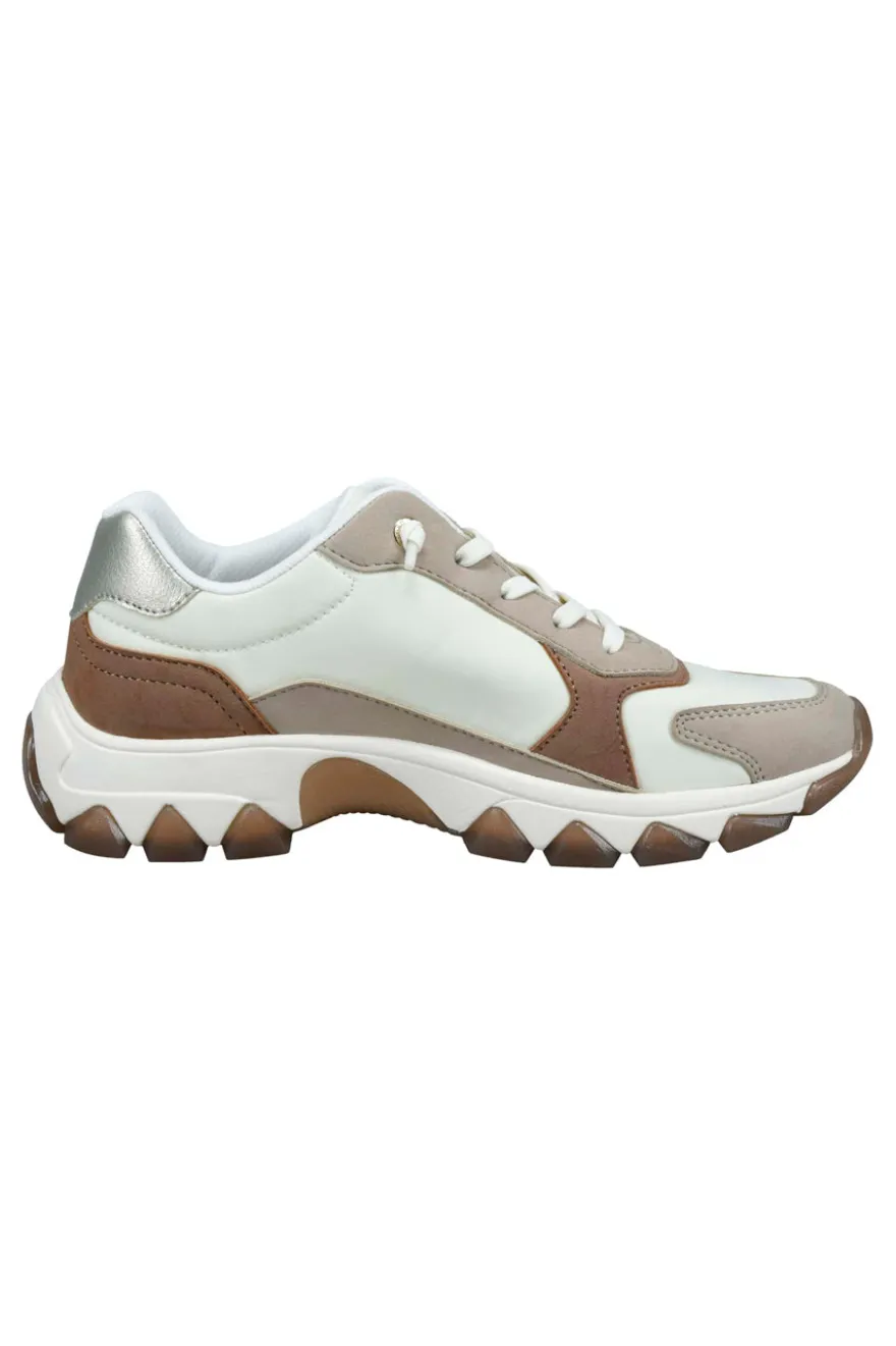 Sneakers Bianche Beige e Cuoio Bagatt D45AJL015569