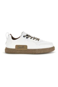 Sneakers bianche bicolore con lacci elastici Amerigo Vespucci AV410