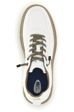 Sneakers bianche bicolore con lacci elastici Amerigo Vespucci AV410