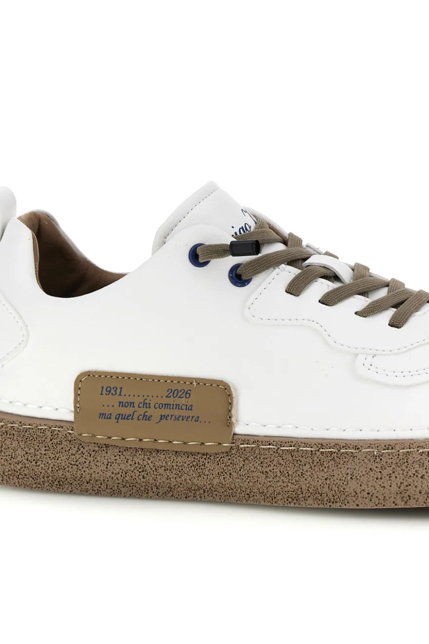 Sneakers bianche bicolore con lacci elastici Amerigo Vespucci AV410