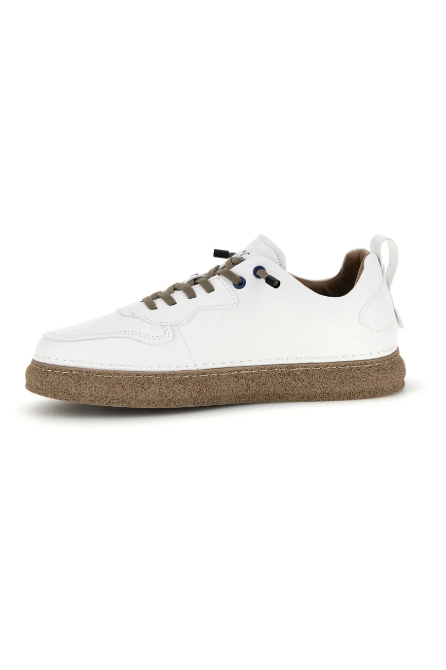Sneakers bianche bicolore con lacci elastici Amerigo Vespucci AV410