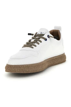 Sneakers bianche bicolore con lacci elastici Amerigo Vespucci AV410