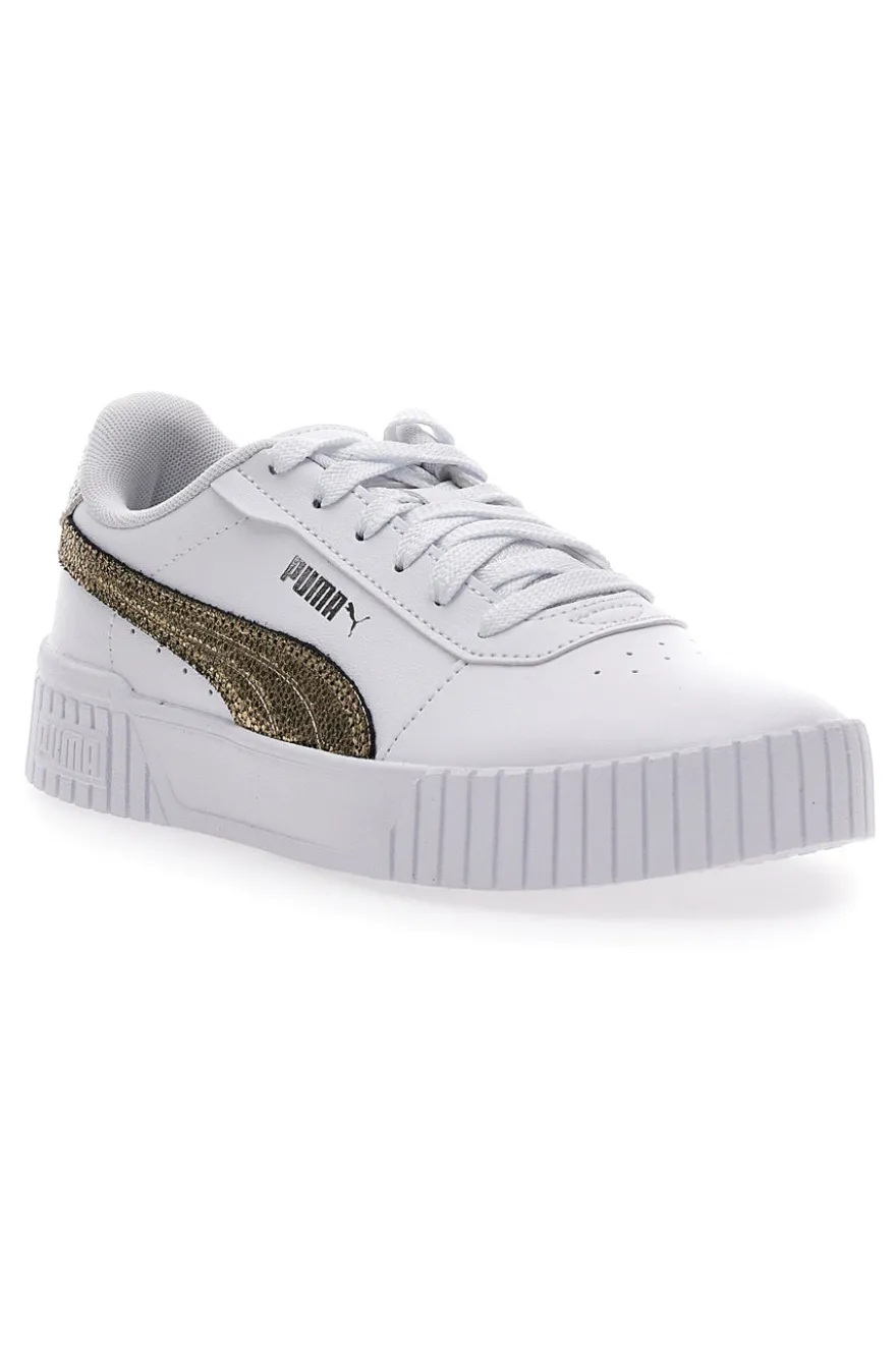Sneakers Bianche Casula con Lacci Puma Carina 2.0 Mettalic Shine