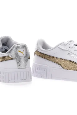 Sneakers Bianche Casula con Lacci Puma Carina 2.0 Mettalic Shine