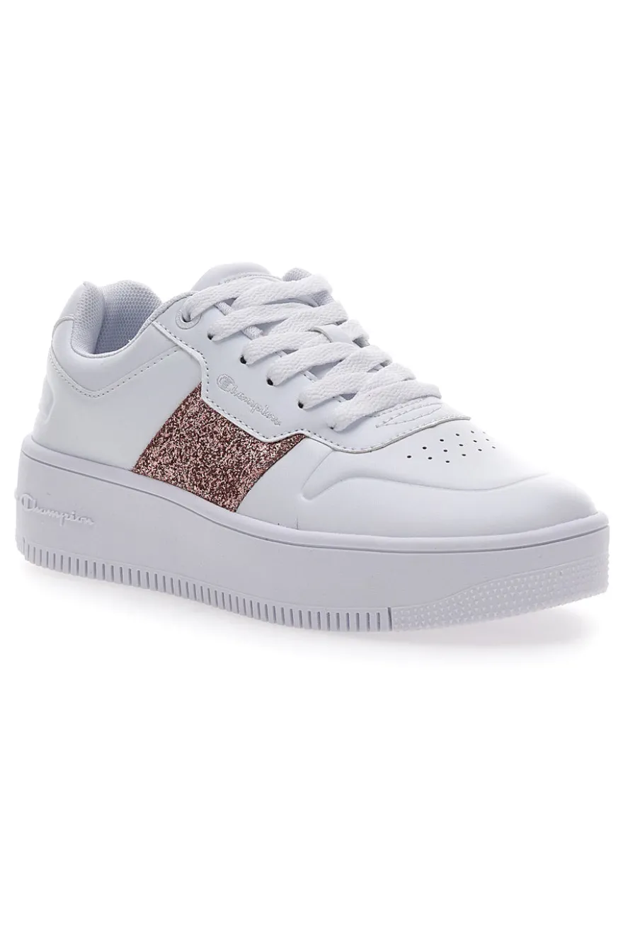 Sneakers Bianche Champion Rebound Platform Sparkle