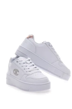 Sneakers Bianche Champion Rebound Platform Glitter