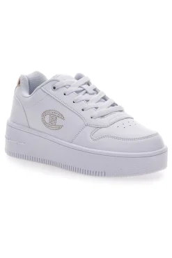 Sneakers Bianche Champion Rebound Platform Glitter