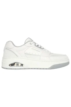 Sneakers bianche con Air-Cooled Memory Foam SKECHERS UNO COURT LOW-POST