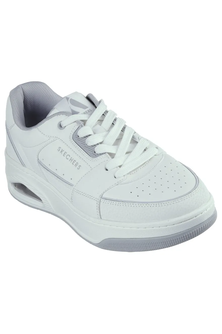 Sneakers bianche con Air-Cooled Memory Foam SKECHERS UNO COURT LOW-POST