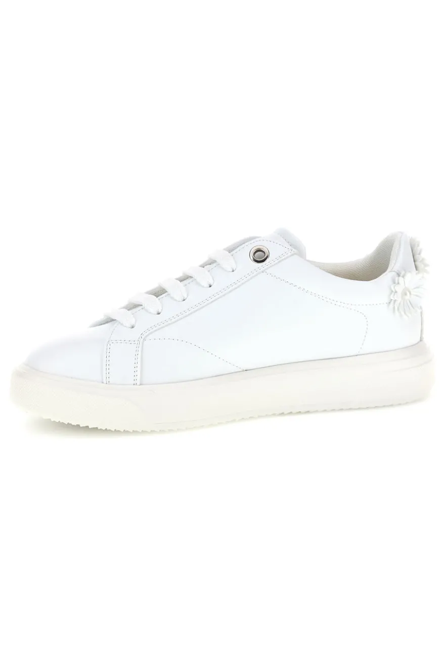 Sneakers bianche con applicazioni floreali Ferre F760