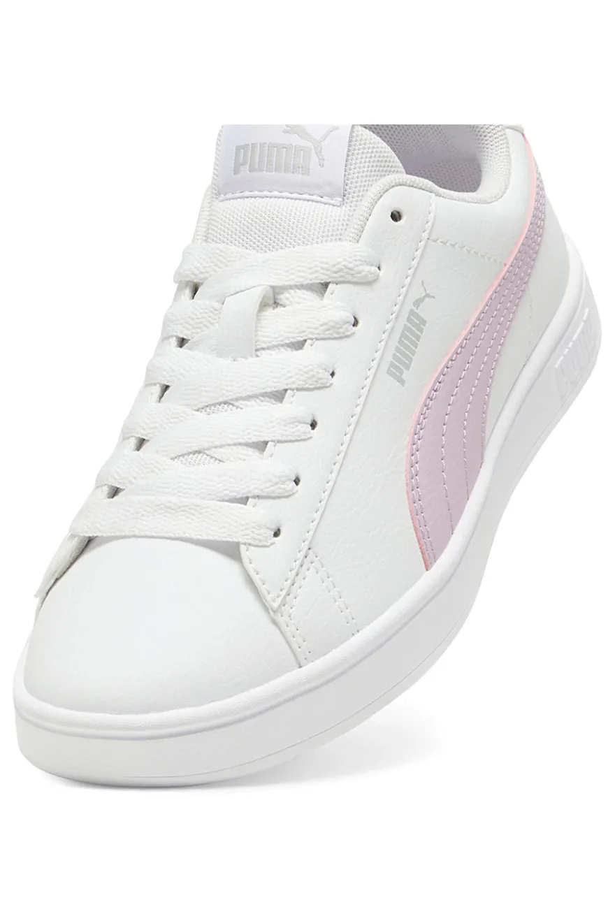 Sneakers Bianche con Banda Rosa Puma Rickie Classic JR