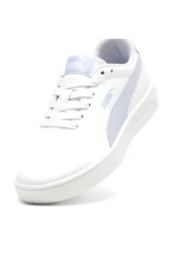 Sneakers Bianche con Bande Azzurre PUMA COURT LALLY JR