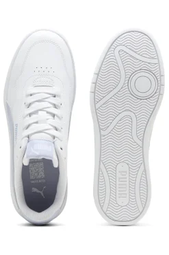 Sneakers Bianche con Bande Azzurre PUMA COURT LALLY JR