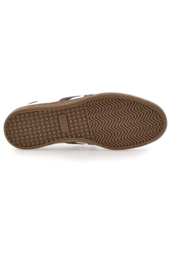 Sneakers Bianche con Bande Nere in Vera Pelle CANGURO GY51001