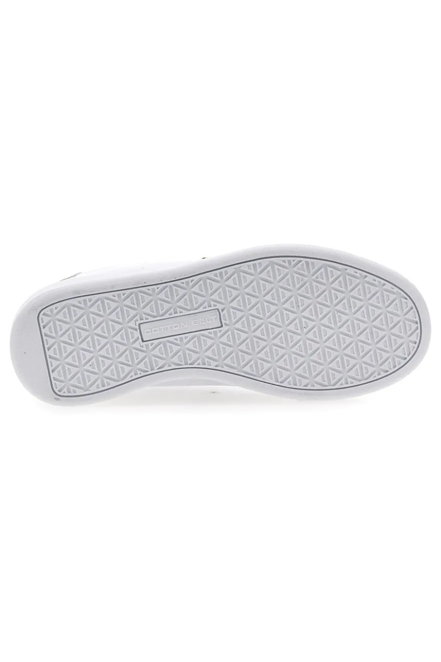 Sneakers Bianche con Bordo Dorato COTTON BELT GTZ 2.0
