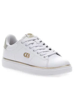 Sneakers Bianche con Bordo Dorato COTTON BELT GTZ 2.0